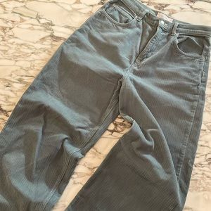 TOPSHOP baggy high waist wide leg cords sz 30 waist